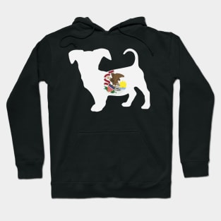 Chiweenie Dog Lover Illinois Flag Hoodie